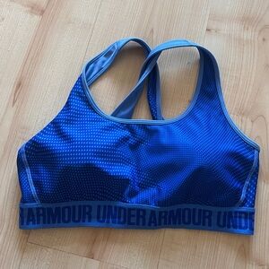 Under Armour Blue Racerback Sports Bra with Branded Band